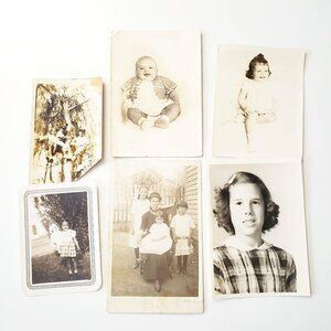 Vintage 1930s - 1940s Pictures Black and White 6pc